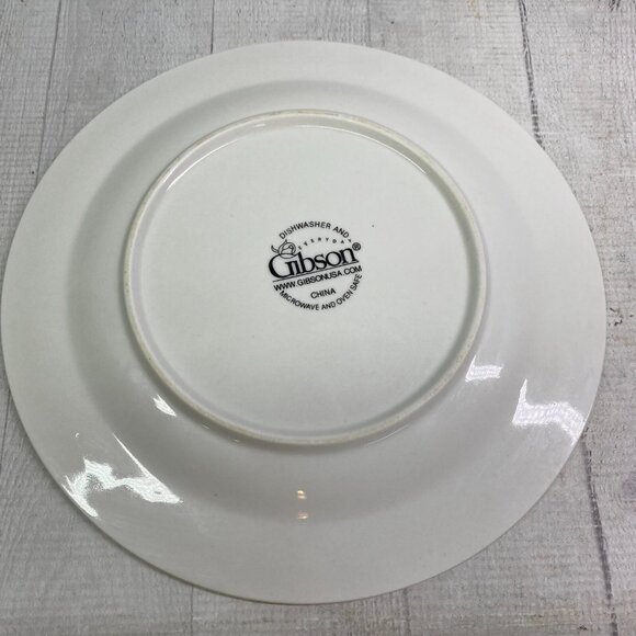 70s Gibson WINTER BIRDS Red Cardinal Holly Oven Safe Ceramic Dinner Plates Set 4 - Picture 9 of 16